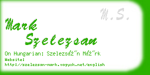 mark szelezsan business card